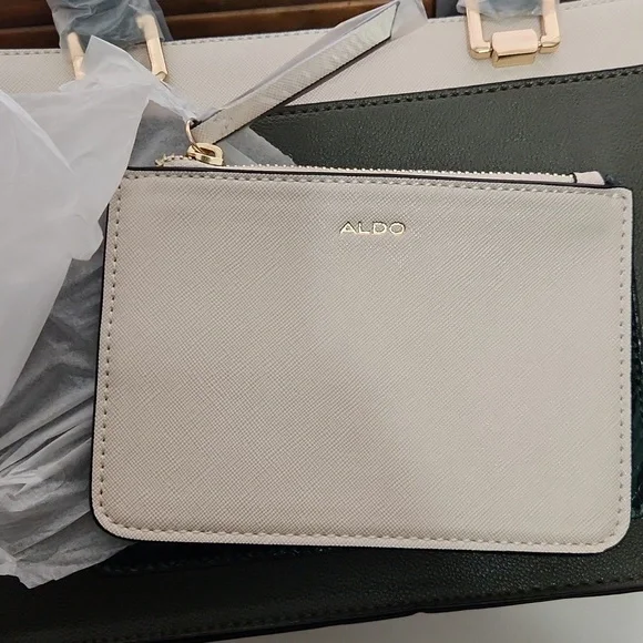 Aldo Hunter Green, Cream, Snakeskin Women's Handbag - Picture 3 of 6